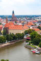 Obraz premium Aerial view of Wroclaw