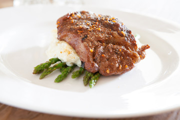 Steak and Asparagus
