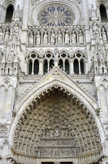 historical Fassade Kathedral Amiens