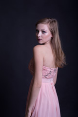 Fototapeta premium Fashion studio shot of beautiful woman