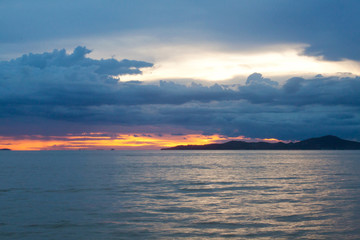 Beautiful sunset in Pattaya (Koh Larn View)