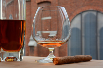 Glass and cigar-1