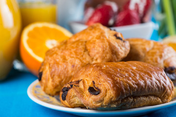 Fresh baked croissant for continental breakfast