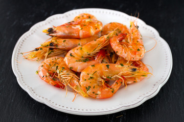 shrimps on plate