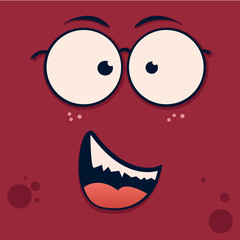 Funny monster background