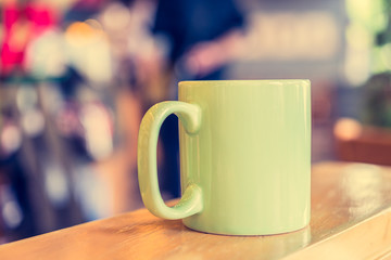 Coffee cup in cafe
