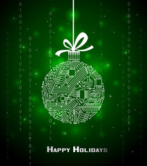 Hi-tech Christmas background