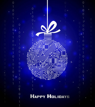 Hi-tech Christmas background
