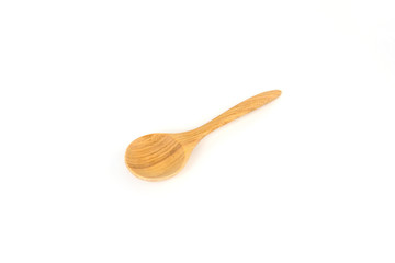 Wooden spoon isolated on white