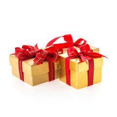 Christmas gold gift box