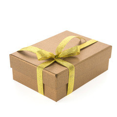 Christmas gold gift box
