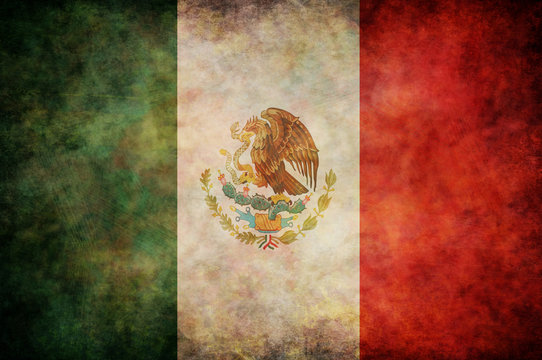 Grunge mexico flag