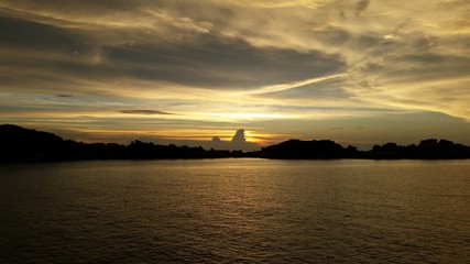 Fototapeta na wymiar Similan island Thailand at sunset