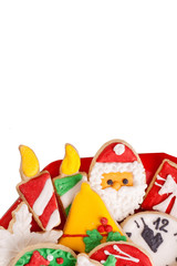 gingerbread cookies christmas background