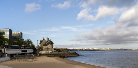 Beautiful landscape view of the shoreline of Cascais