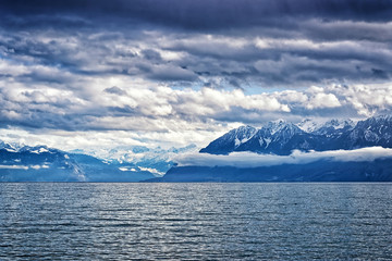 View to Geneva Lake region peaks