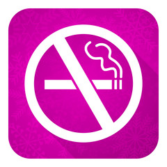 no smoking violet flat icon, christmas button