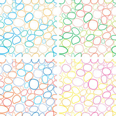 Set of backgrounds colored irregularly circles