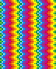 Rainbow pixel pattern. Vector