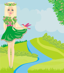 Obraz na płótnie Canvas spring fairy