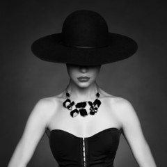 Elegant lady in hat