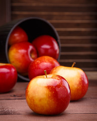 red ripe apples