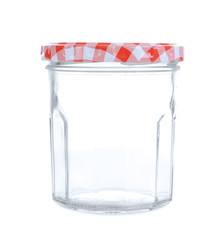 Empty jar isolated on white