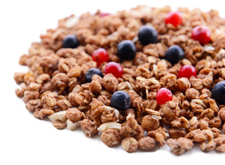 Granola isolated on white