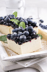 Käsekuchen mit Blaubeeren