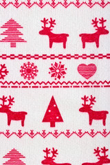 Christmas background with deer and snowflakes