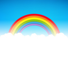 Color Rainbow With Cloud