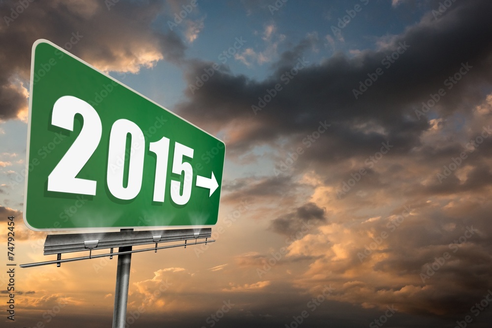 Poster composite image of 2015 in bold grey