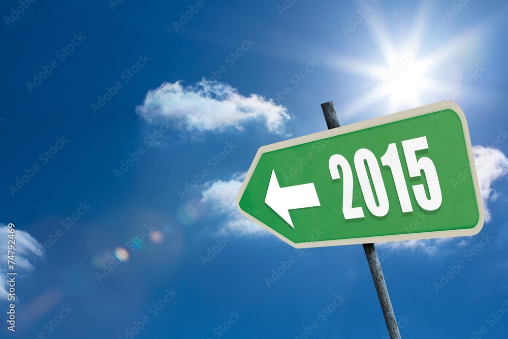 Poster composite image of 2015 in bold grey