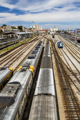Fototapeta na wymiar Santa Apolonia train station located in Lisbon