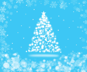 Sparkling Christmas tree background