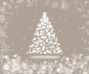 winter background with Christmas decoration