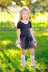 portrait of a beautiful fashion little girl