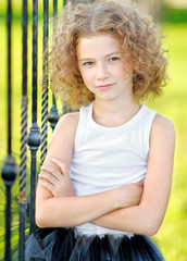 portrait of a beautiful fashion little girl