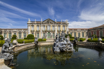 Fototapeta na wymiar National Palace of Queluz, located in Sintra, Portugal.