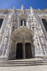 Fototapeta na wymiar Monastery of the Jeronimos located in Lisbon, Portugal.