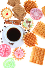 Coffee and waffles