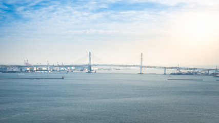 Fototapeta na wymiar View of Yokohama bay