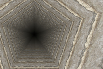 Obraz premium way of deep hole in a coal mine