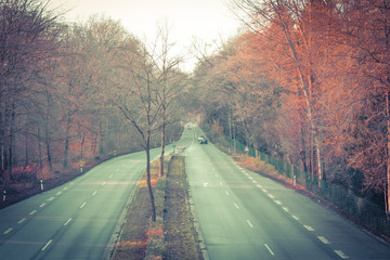 Fototapeta premium Straße im Herbst