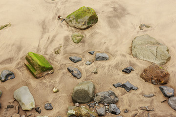 Fototapeta na wymiar Rocky beach background