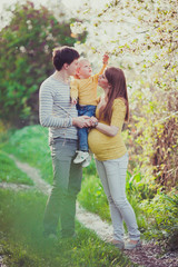 Fototapeta premium Young Family with son