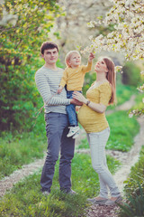 Fototapeta premium Young Family with son