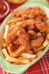 Fried chicken nuggets