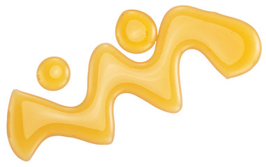 Honey stain isolated on a white background.