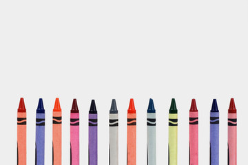 colored crayons
